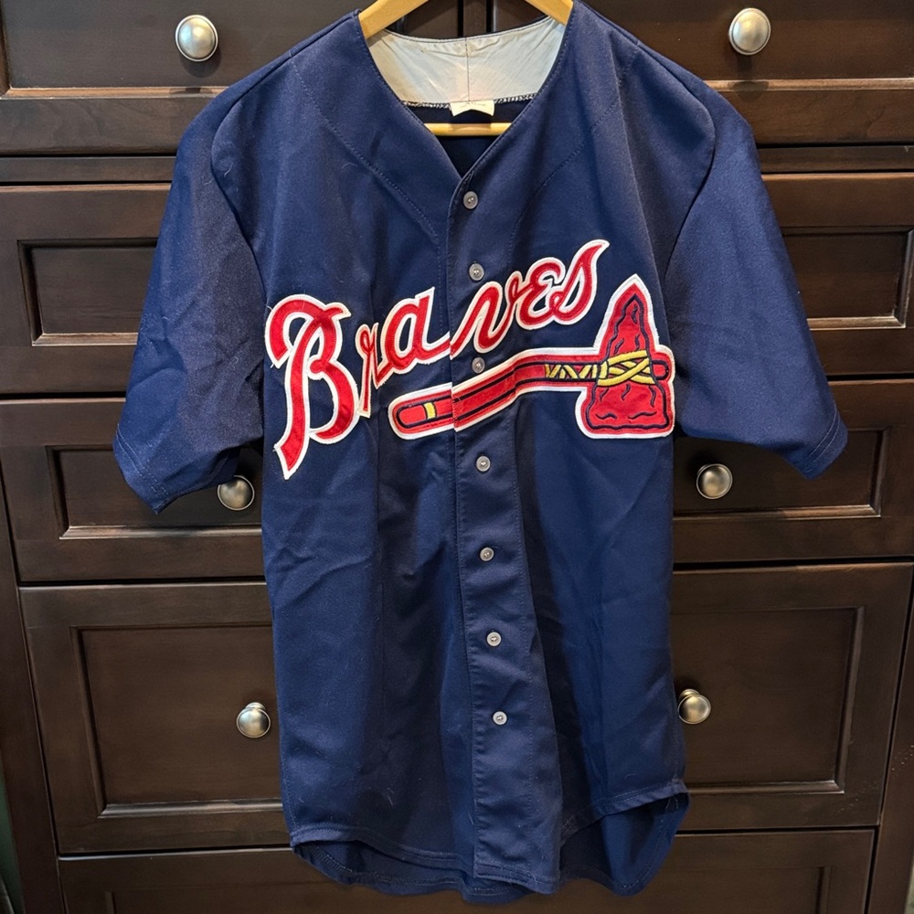 Atlanta Braves Button-Up Baseball Jersey